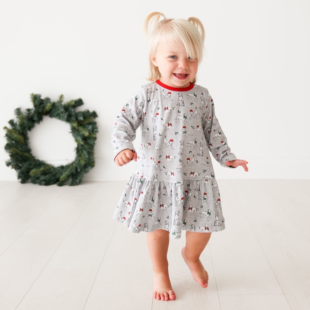 Pineapple Sunshine Holiday Dalmatian swing dress